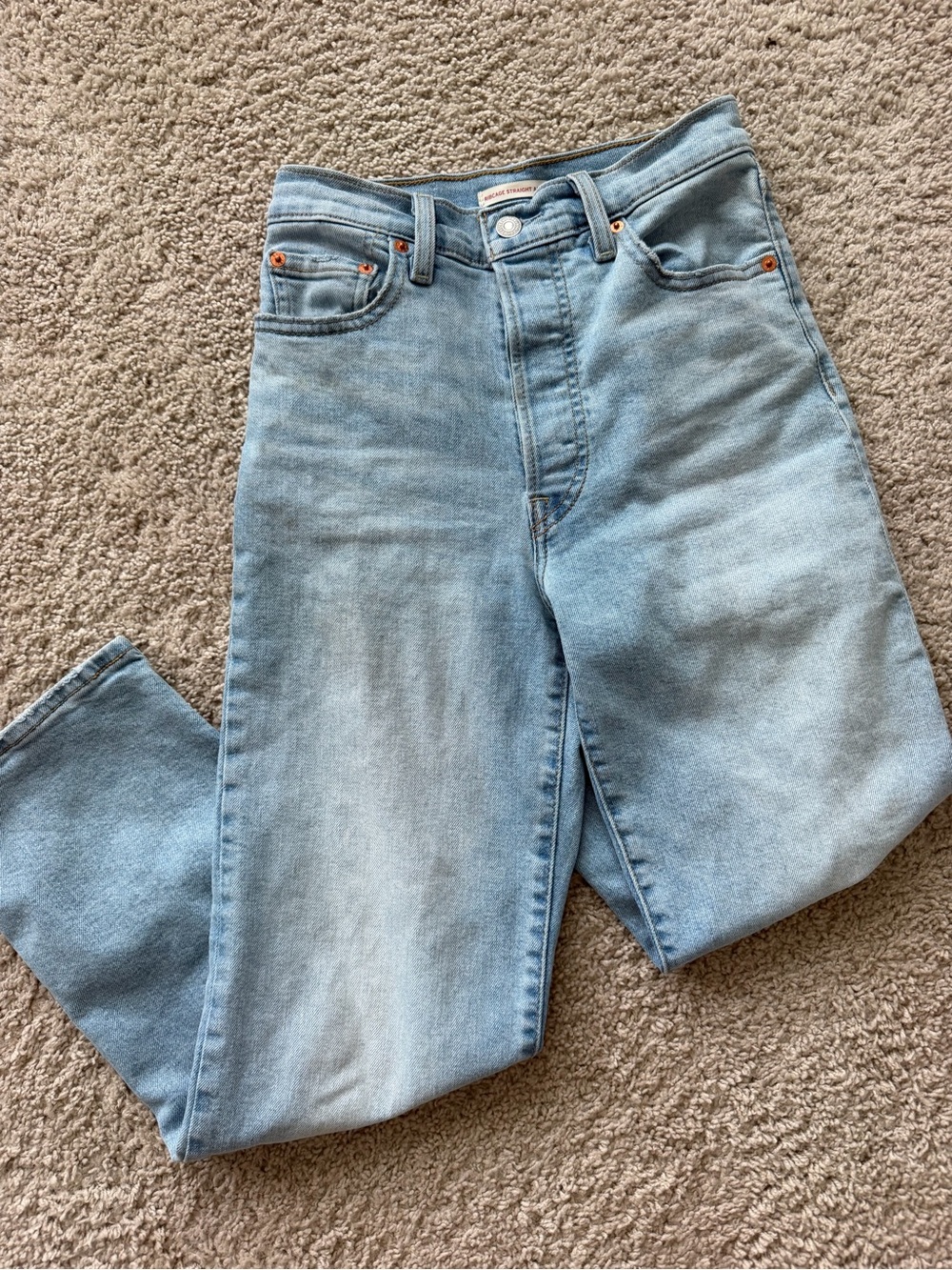 Levi's Light Blue Women's Ribcage Ankle Straight Leg Jeans